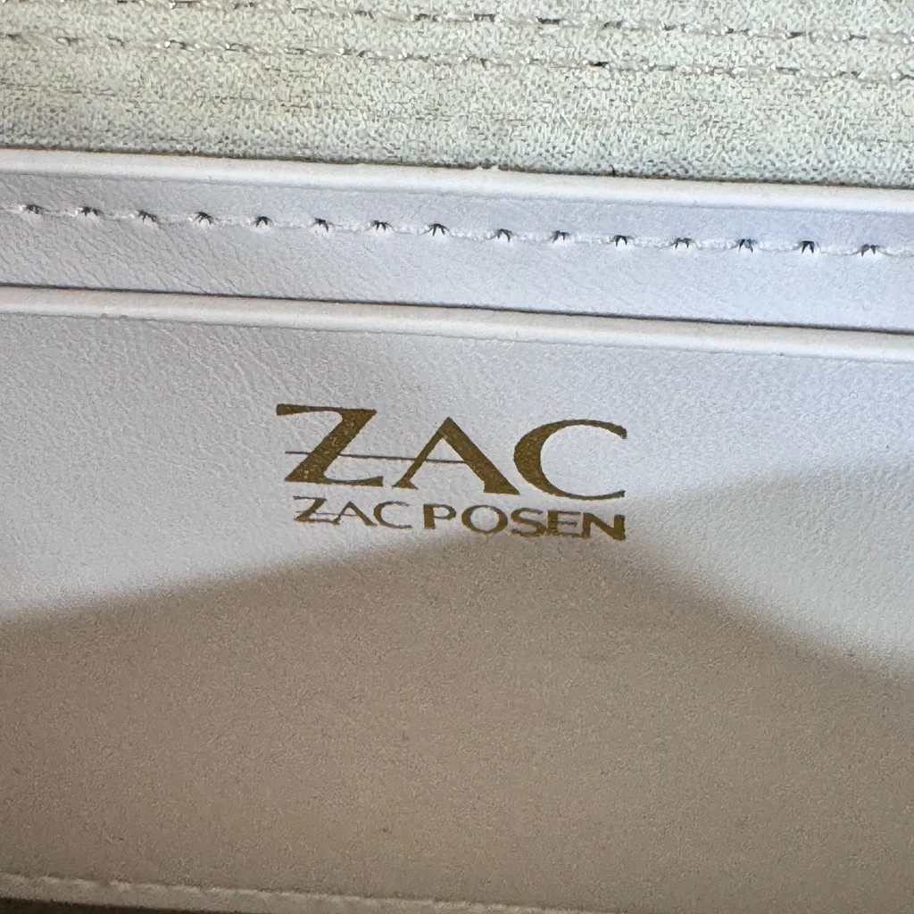 Zac Zac Posen Brigette Mini Crossbody Handbag Bag Purse Leather Raffia - Image 14