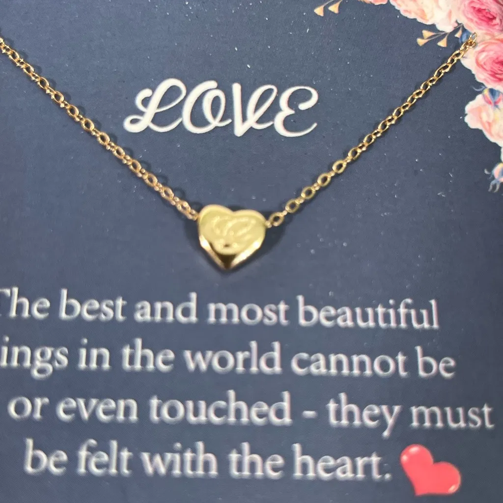 Monooc Initial G on Gold Heart‎ Pendant Necklace 14K gold plating 16” - Image 4