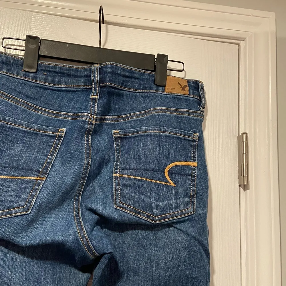 American Eagle Outfitters Medium Wash Stretch Jegging Denim Skinny Jeans Size 8 - Image 7
