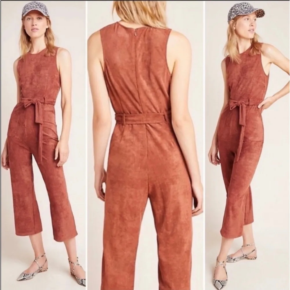 Anthropologie Suede Jumpsuit - Image 5