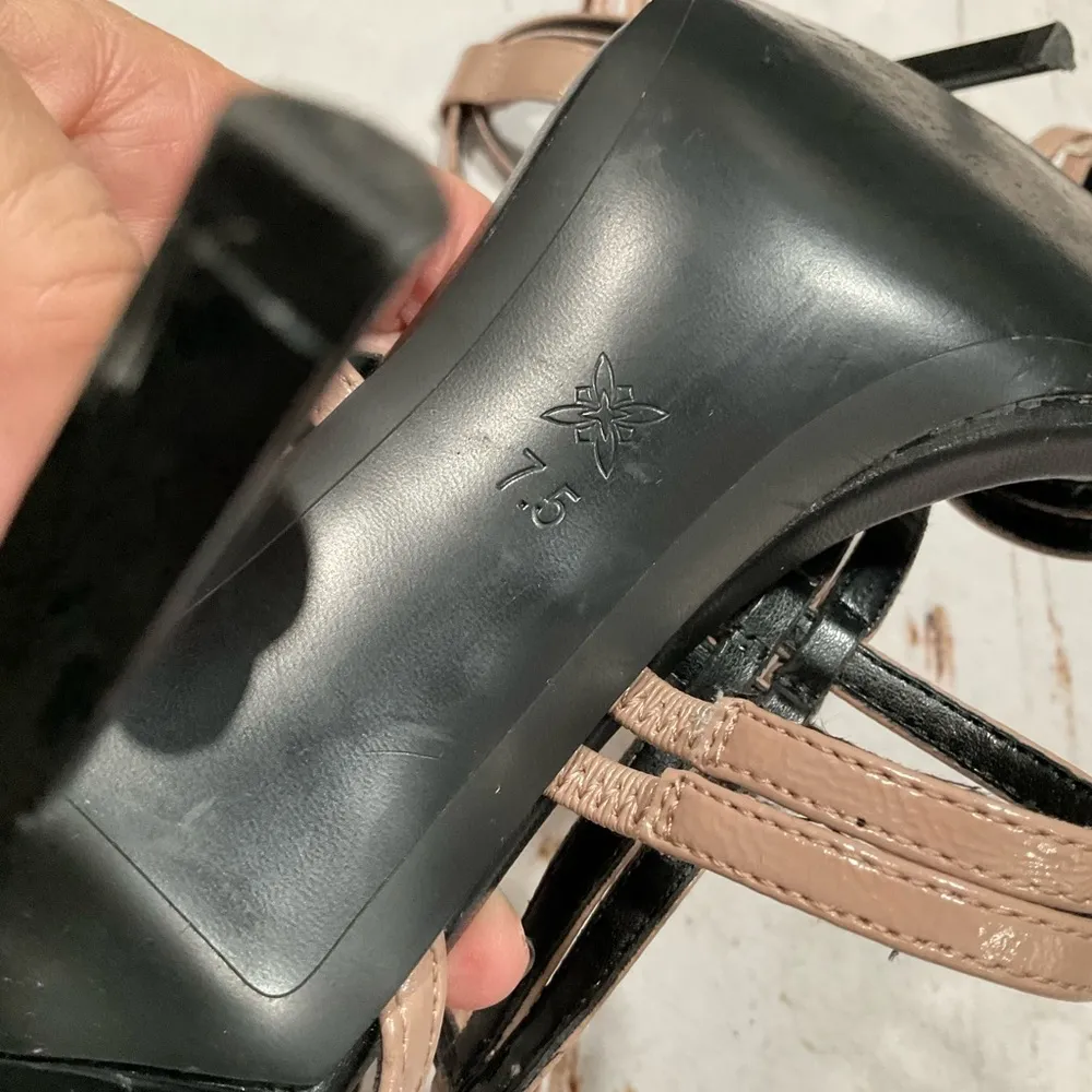 BCBGENERATION ISABEL WOMENS DOVE BEIGE CAGED EFFECT T STRAP ADJUSTABLE - Image 7