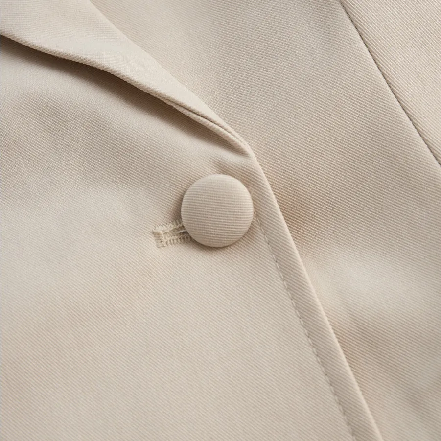 Elegant Cream Blazer Dress - Image 11