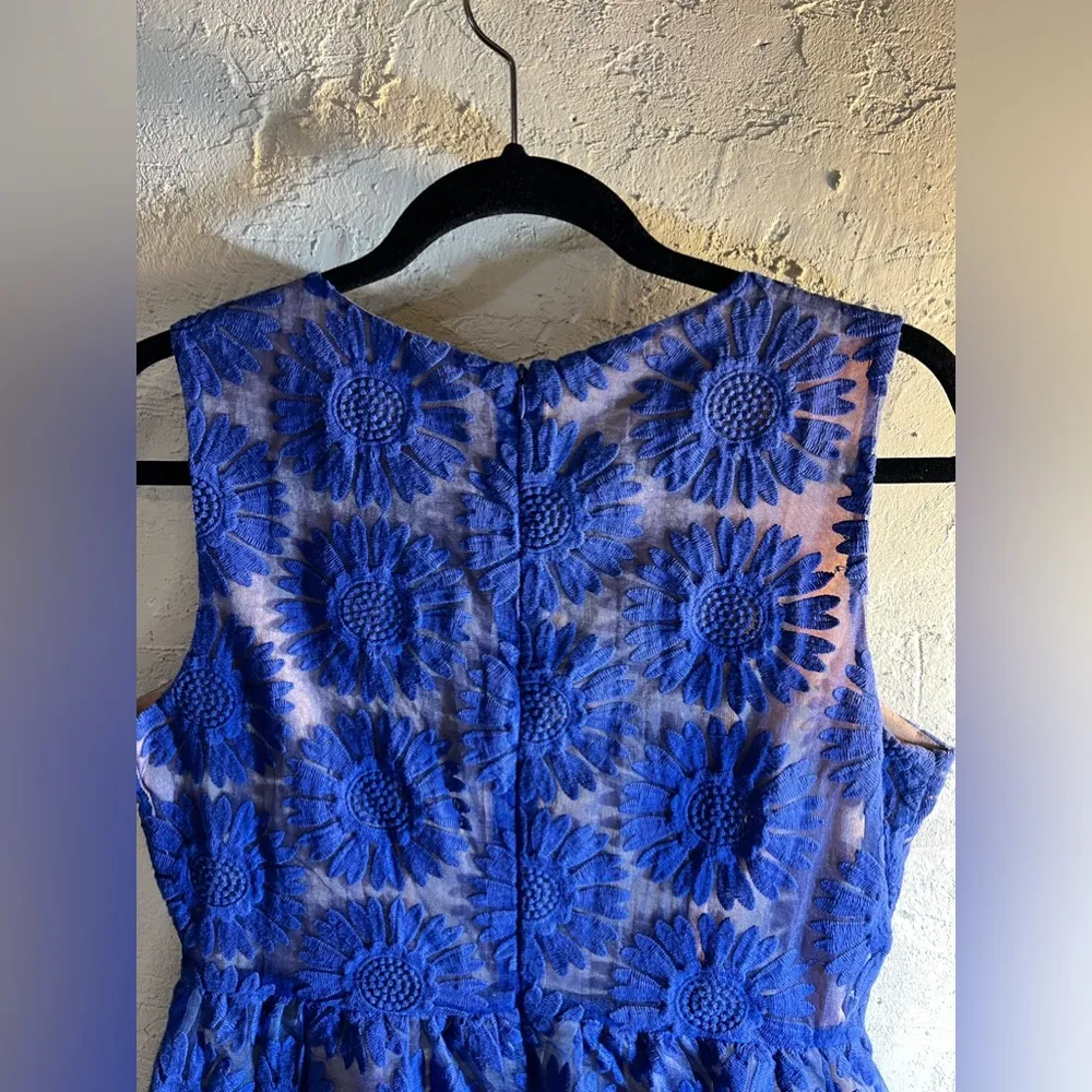 Party dress in purple by Ellison, mini w scalloped hem. Nude under lovely purple - Image 7