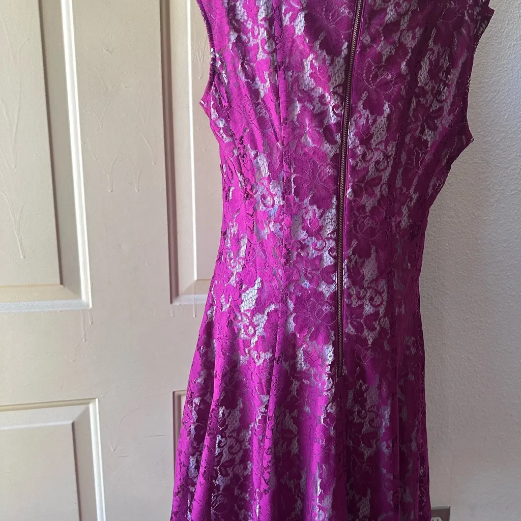 Danny & Nicole Fuchsia Dress - Image 5