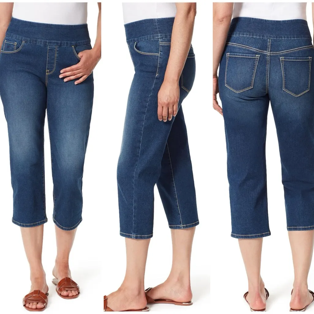 Gloria Vanderbilt Amanda Slimming pull up Jeans, waist band tummy control, sz 10 - Image 2