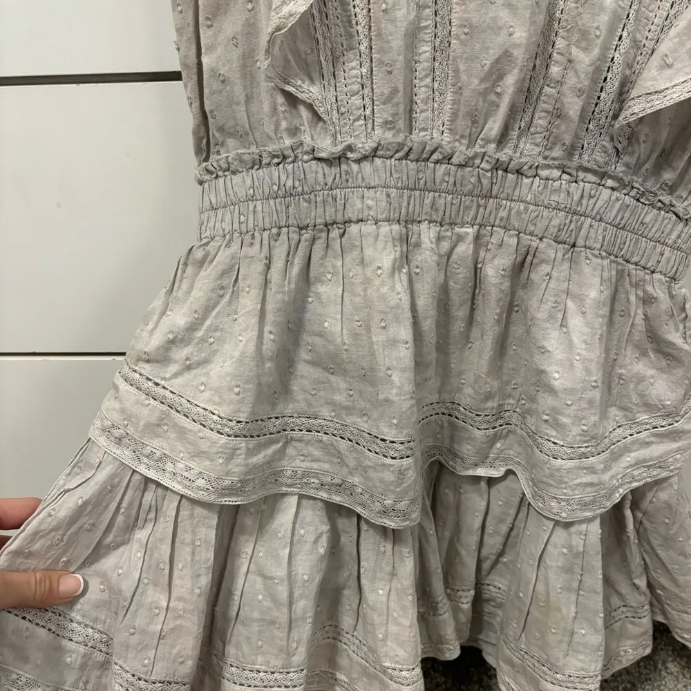 LOVESHACKFANCY Grey Tie Dye Natasha Dress - Image 6