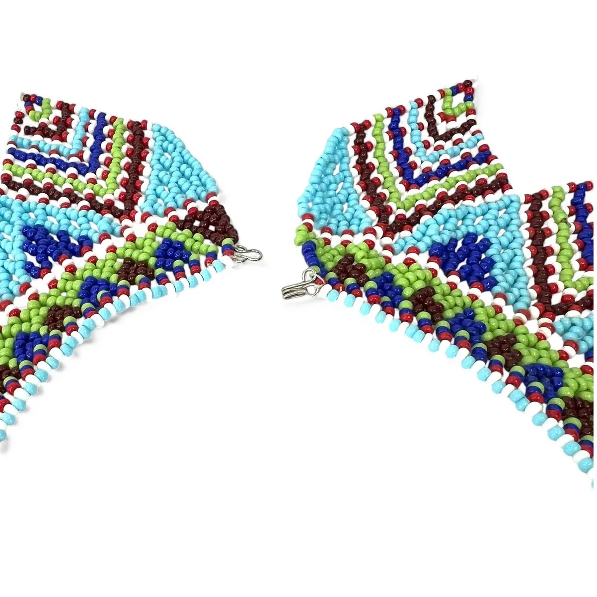 Artisan Handmade Huichol  Emberá Chami style beaded collar necklace Wearable Art - Image 4