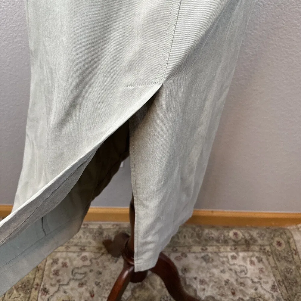 Talbots Womens Vintage 90s Minimalist Jumper Dress M Medium Khaki 100% Tencel - Image 6