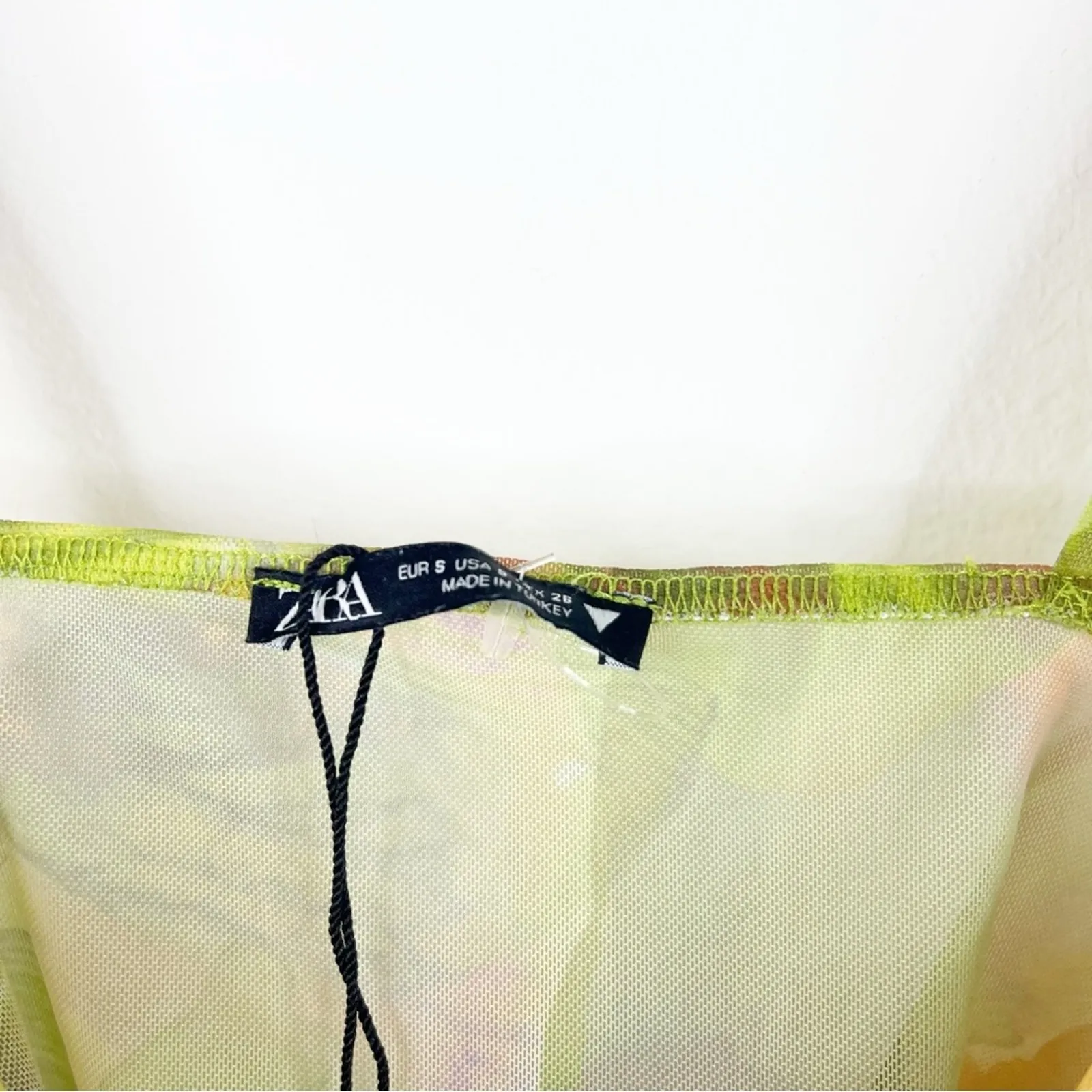 ZARA Tulle‎ Hook & Eye Crop Top S - Image 6