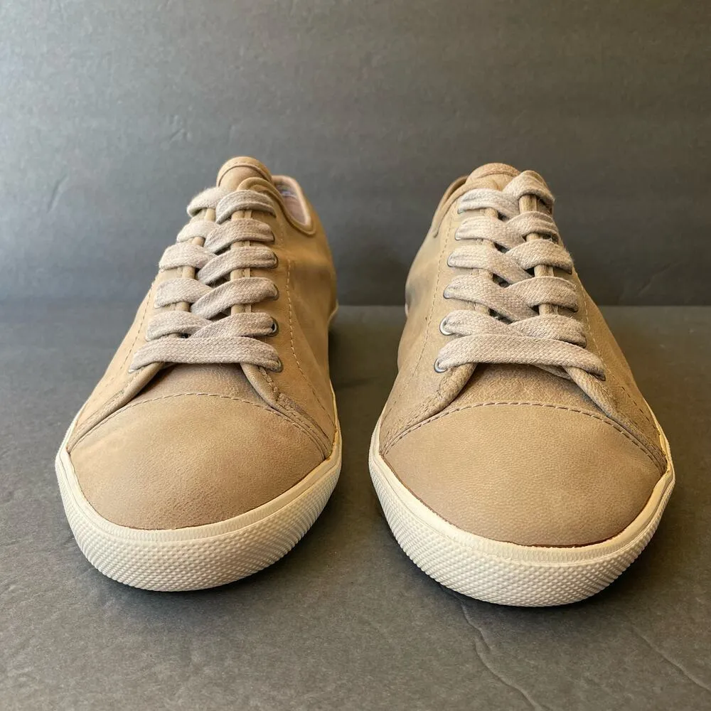 Frye  Mindy Taupe Tan Grey Leather Sneakers 10 - Image 5