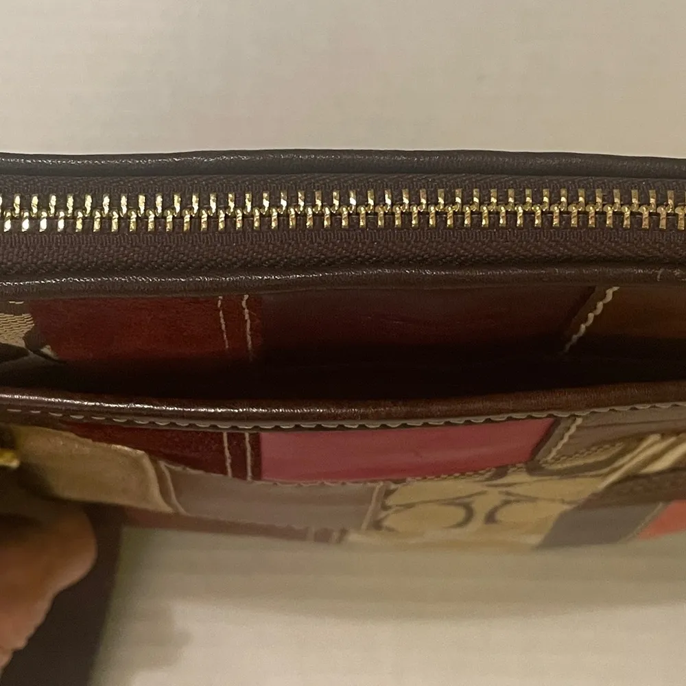 Coach Patchwork Brown Leather Suede Duffel Shoulder Bag Crossbody Purse Handbag - Image 9