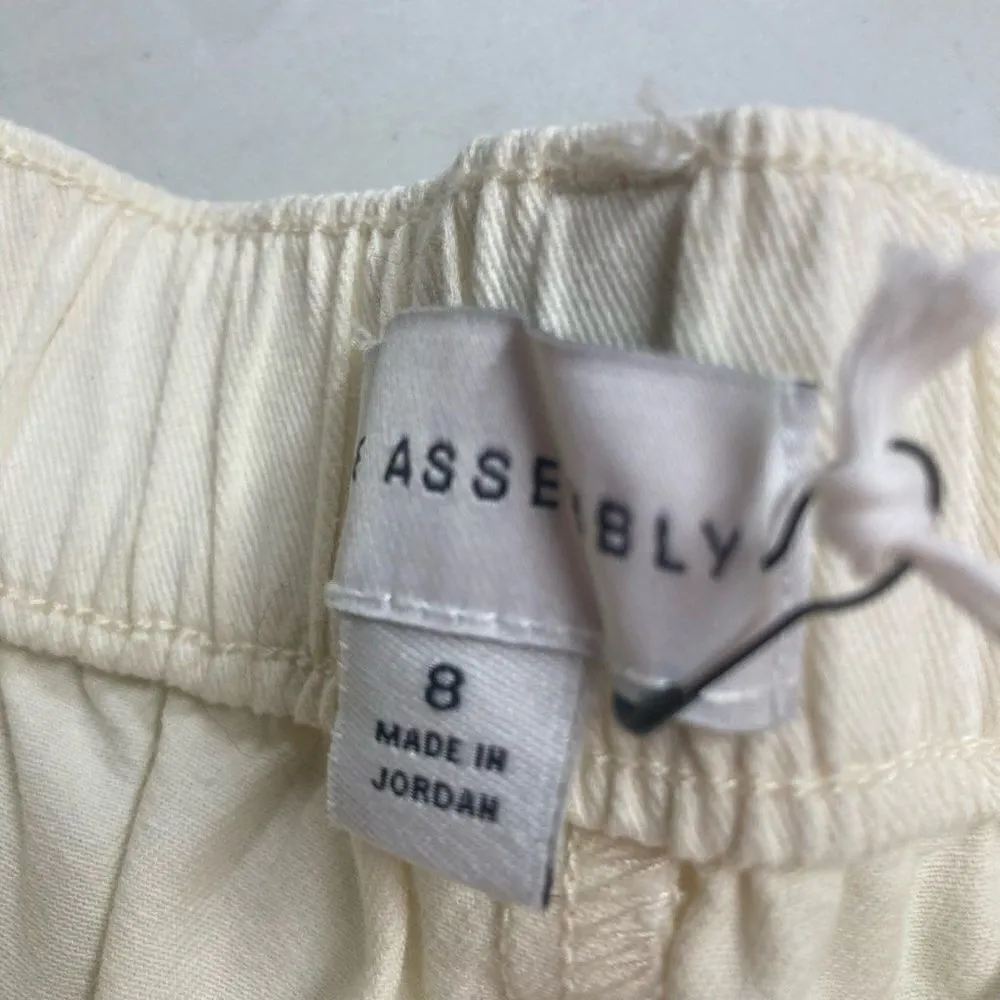 FREE ASSEMBLY Women’s Cuffed Pleated Shorts Size 8 New With Tags White - Image 6