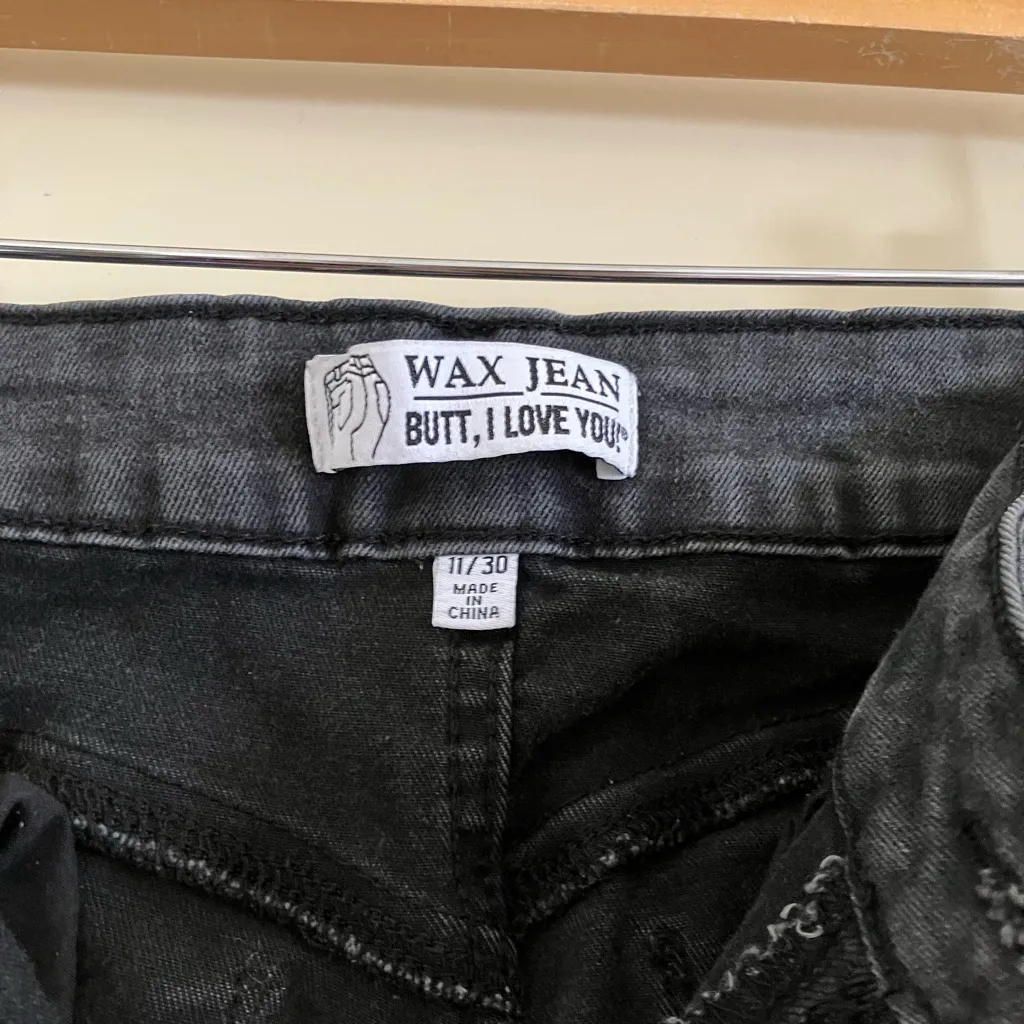 Wax Jean Black Denim Skinny Jeans Stretch Jeans High Rise Junior's Size 11 - Image 10