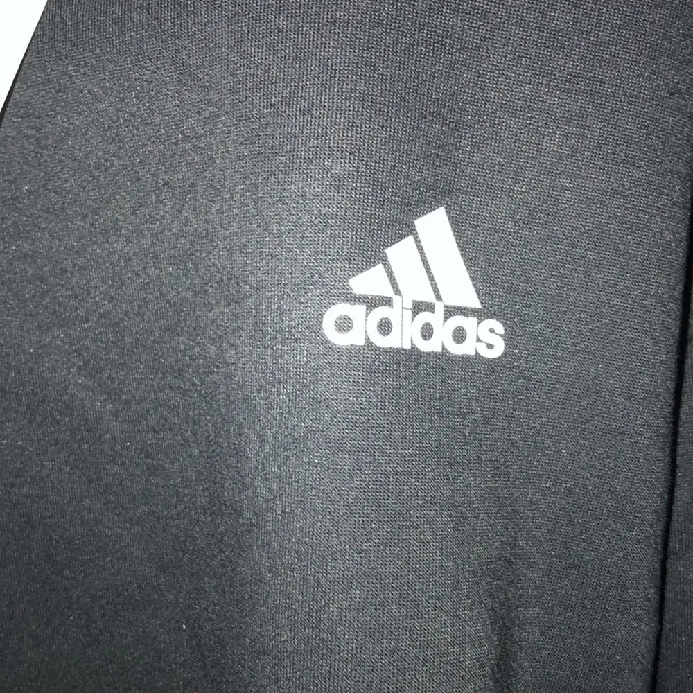 adidas Women's Primegreen Comfort Fleece Loose Cropped Black 3-Stripes T… - Image 7