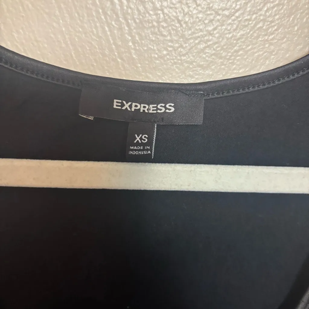 Express Women's Tank‎ Top Sequin Pattern Sleeveless Black Size XS - Image 2