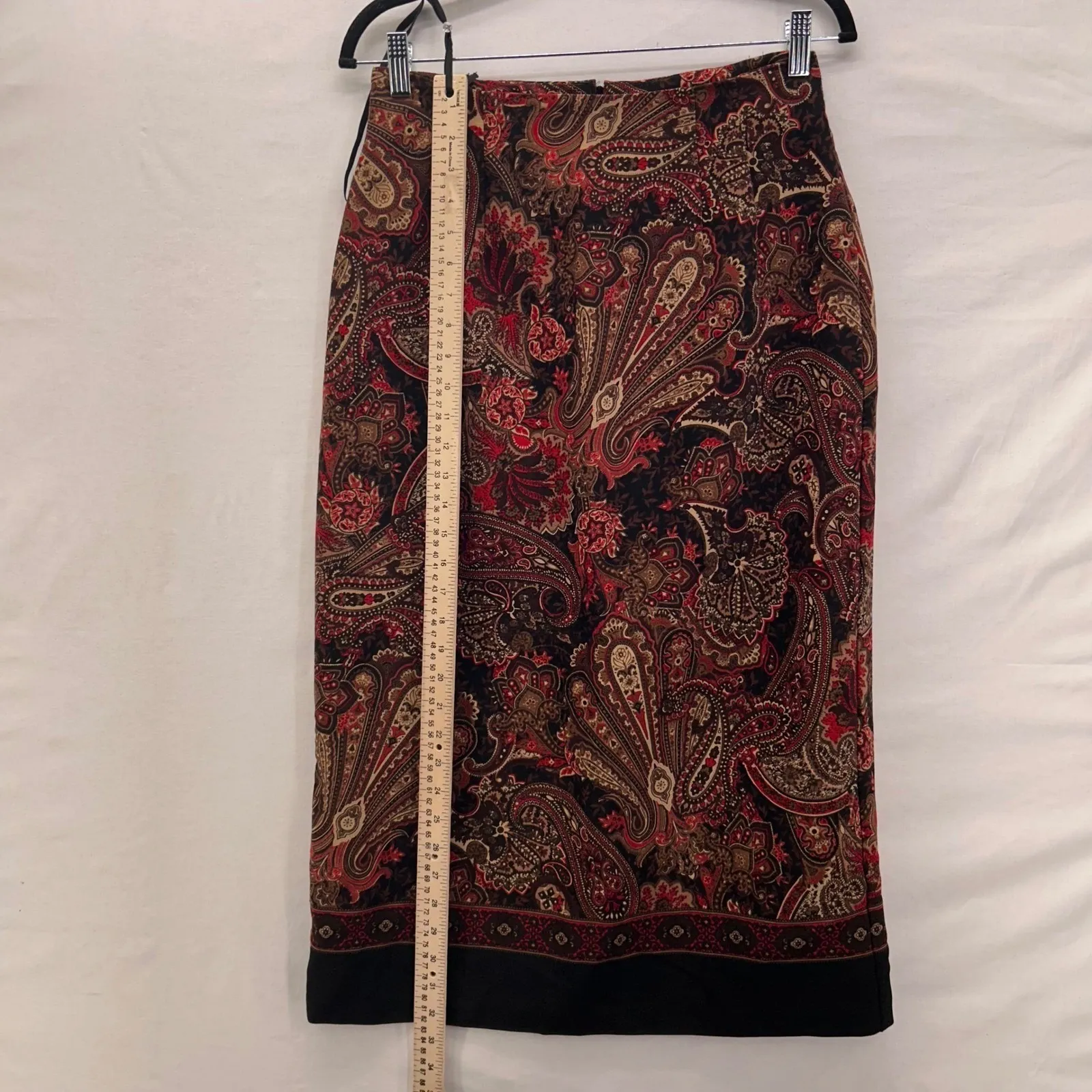 Y2K Whimsigoth Maxi Pencil Skirt Brown Red 10P - Image 15