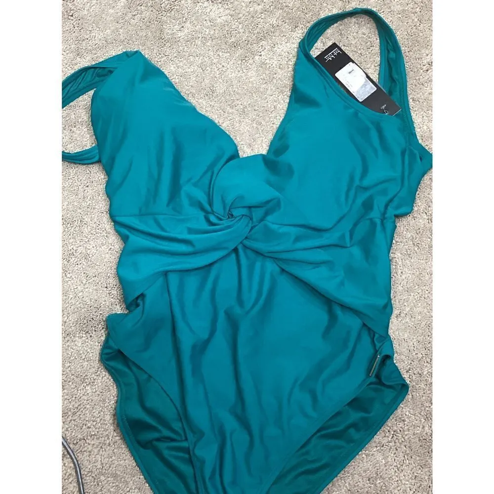 New. Nicole Miller plunge neck swimsuit. XL. Normally $120 - Image 10