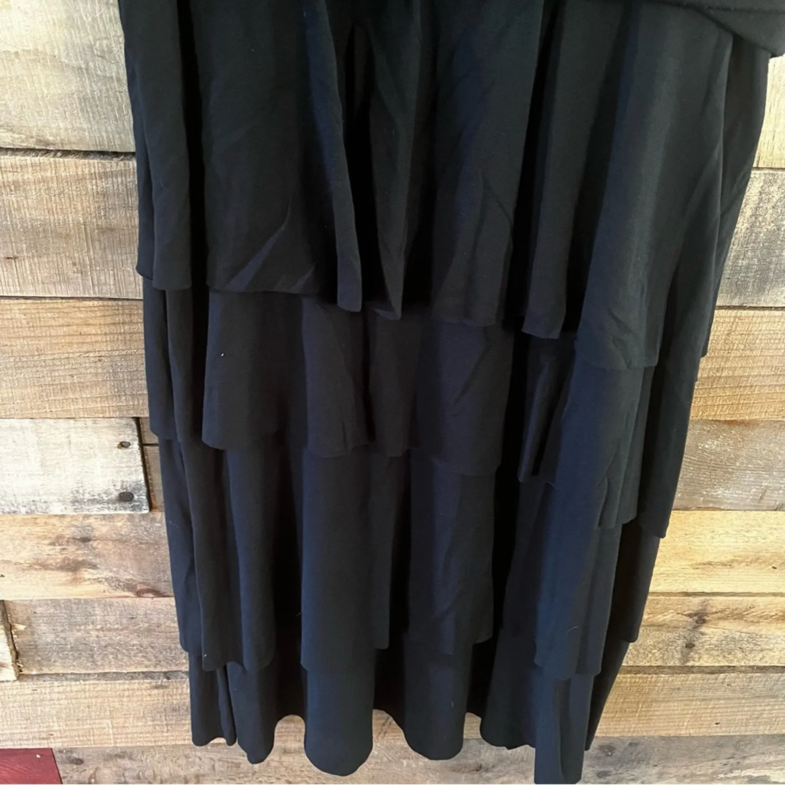 New‎ York & Company Black Ruffle Tank Dress Size Medium - Image 5
