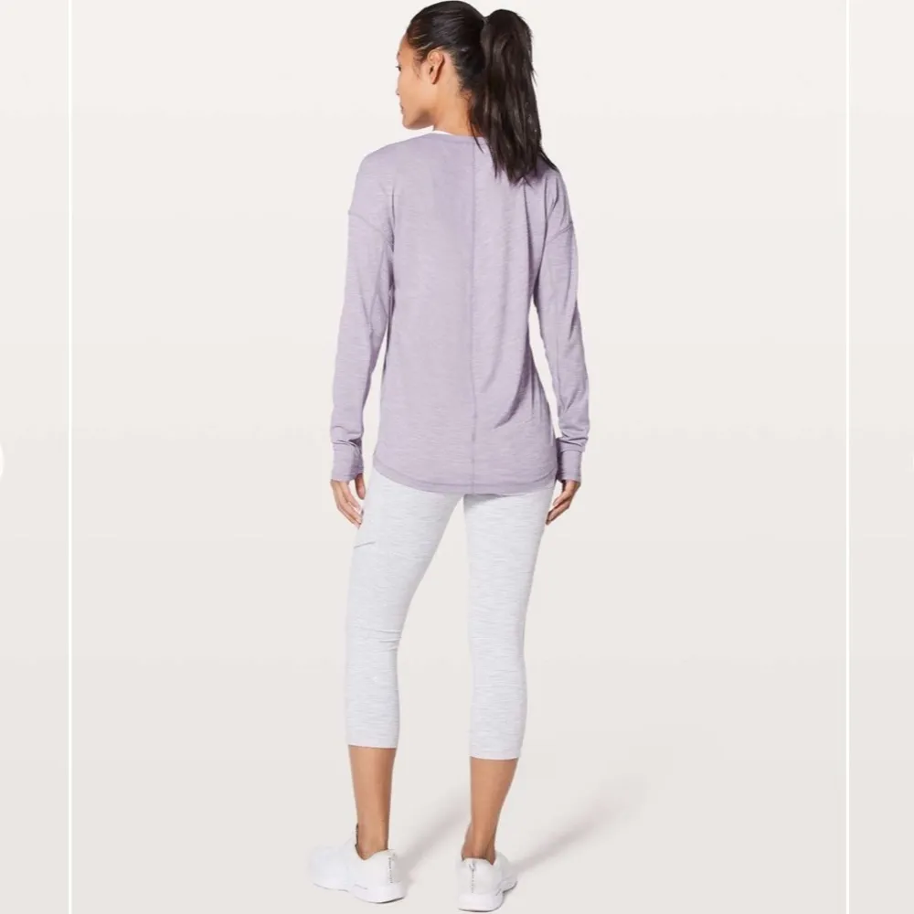 Lululemon Meant To Move Long Sleeve Shirt Heathered Dusty Dawn size 4 - Image 2