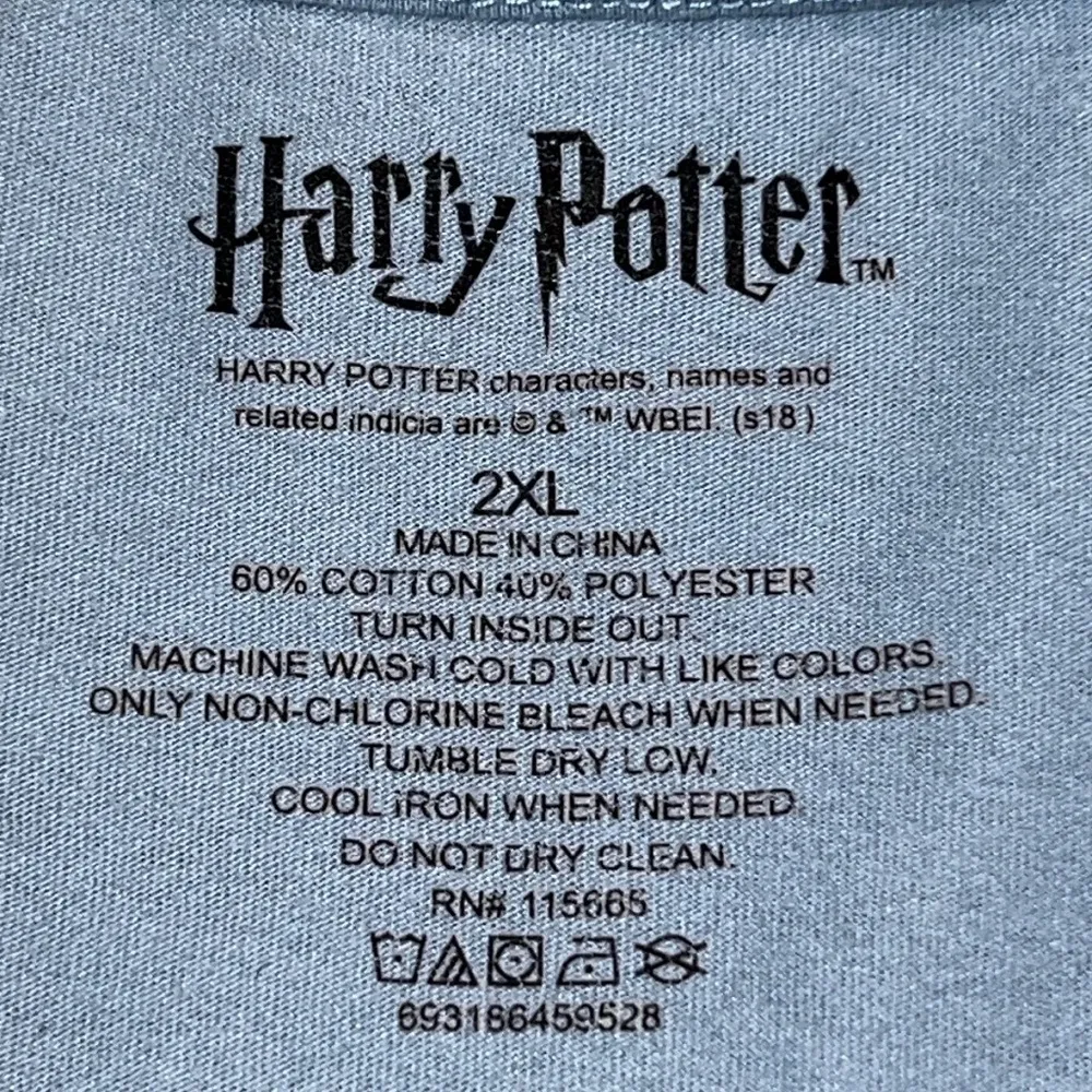 Harry Potter 2XL women’s long sleeve cropped top tie front two tone ombré blue Size 2X - Image 7