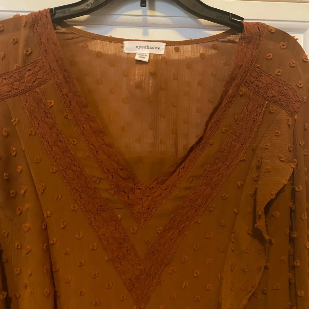Rust lace longsleeve top - Image 3