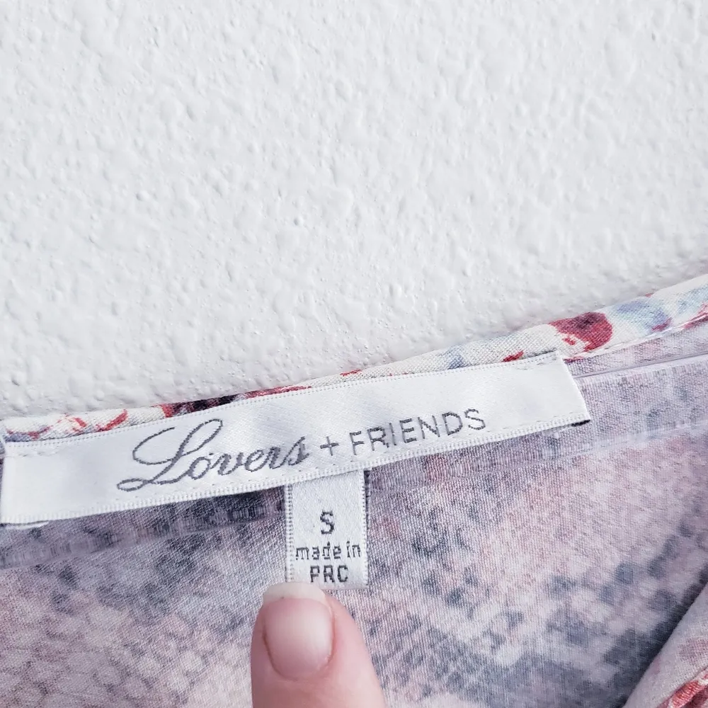 Lovers & Friends Snakeskin Keyhole Long Sleeve Lightweight Blouse - Image 6