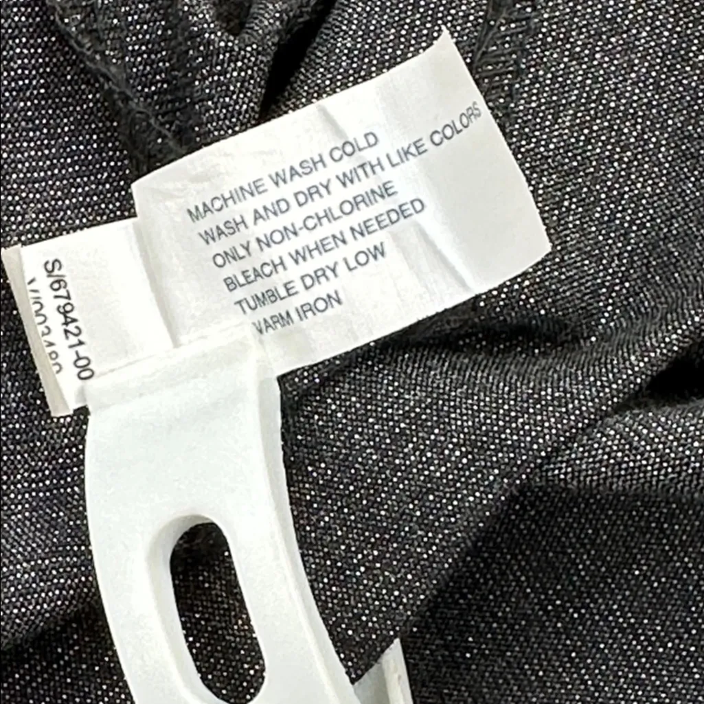 GAP Black Metallic Silver Strapless Spaghetti Strap Dress Womens 4 - Image 12