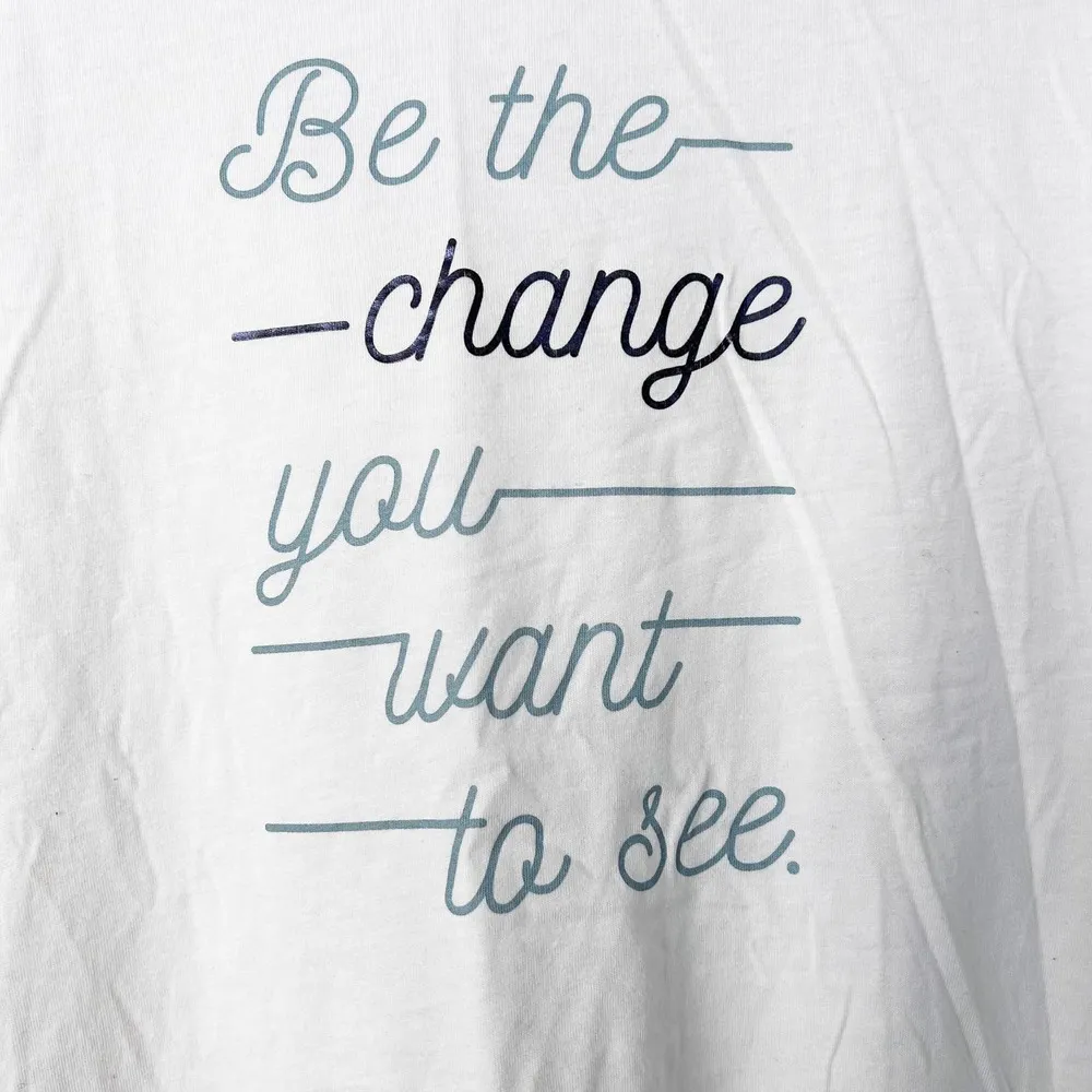 Banana Republic Be The Change You Want To See T Shirt Sz XL - Image 2