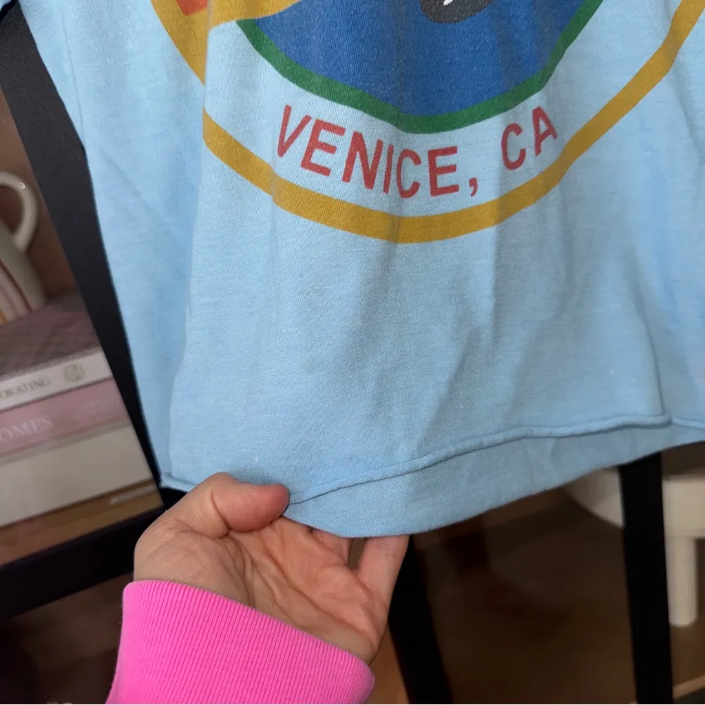 Aviator Nation Signature boyfriend Tee Venice, CA California short sleeve blue - Image 8