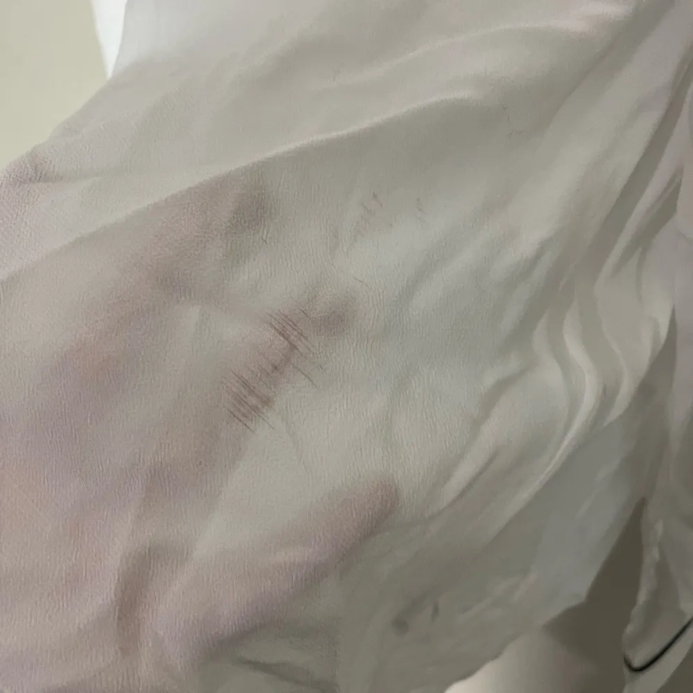 Zac Zac Posen White Button Down Shirt Black Piping - Image 2