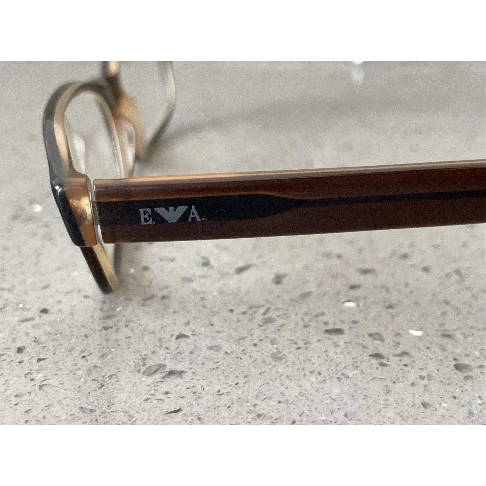 Emporio Armani 610 312 Black 54-17-140 Plastic Eyeglasses Frames ONLY Italy - Image 4