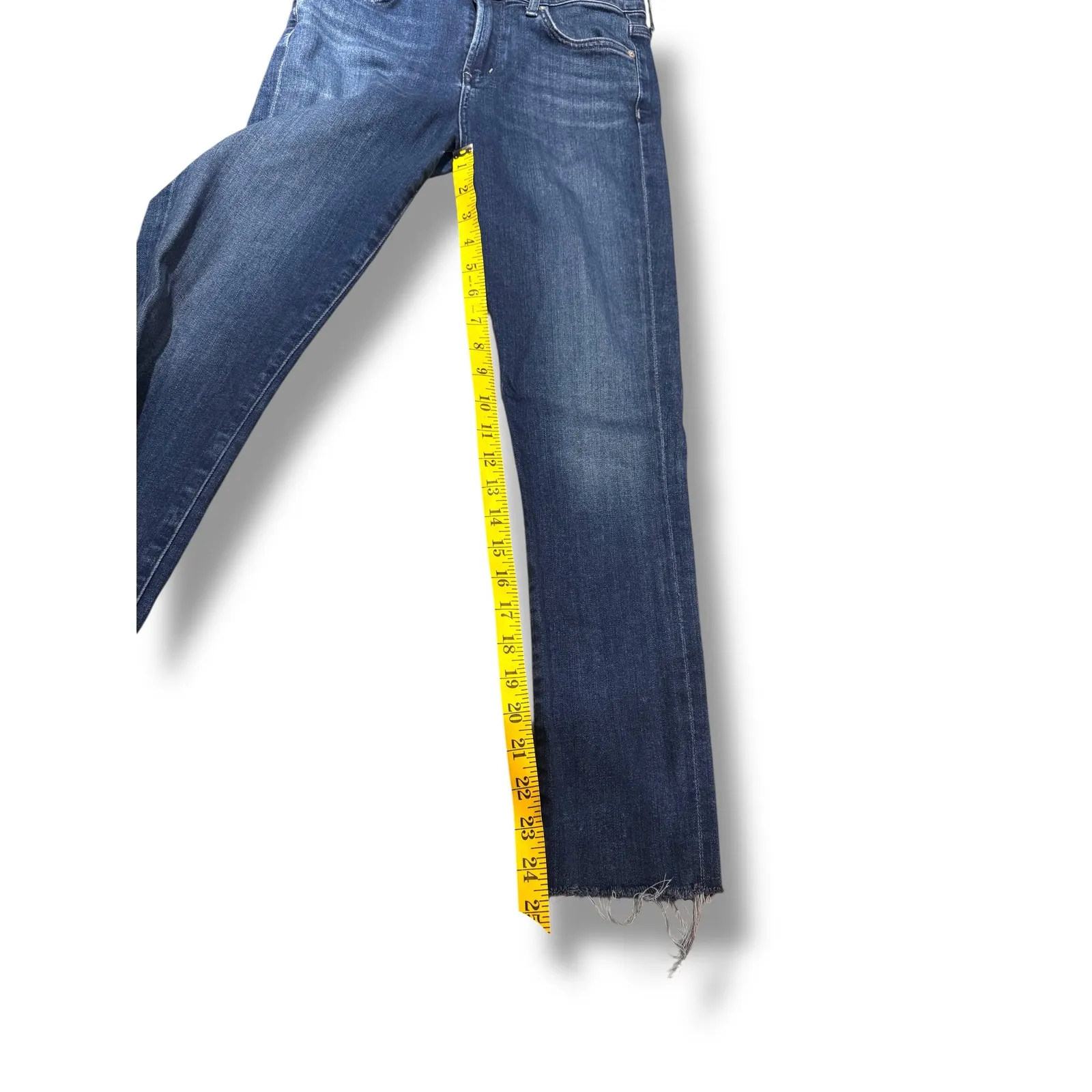 AGOLDE Revolve Sophie Classic Minimalist High Rise Skinny Crop‎ Jeans Dark Wash - Image 6