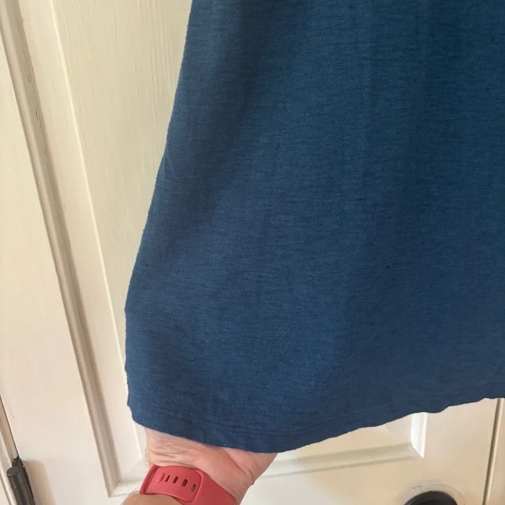 Cut Loose Simple Blue Tank‎ Midi Dress Size Small Dark Lapis Blue Natural Fibers - Image 6