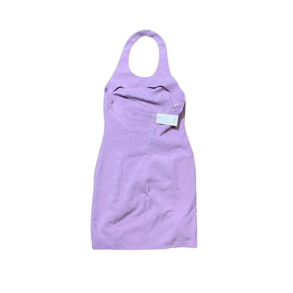 Tobi Halter Mini Dress Lavender Purple Sleeveless Party Cocktail Dress Size‎ L - Image 7