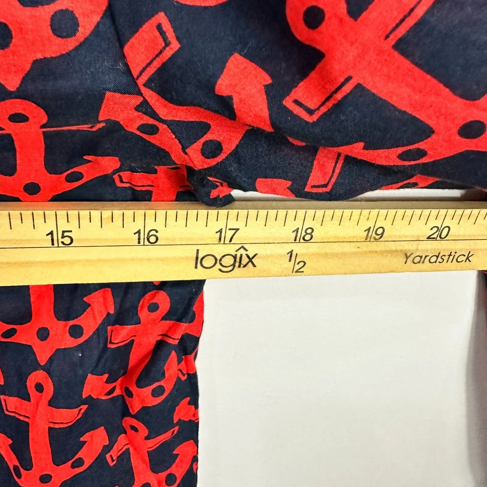 Vineyard Vines Anchor Print Tunic Top Womens XS Blue Cotton Nautical Preppy - Image 7