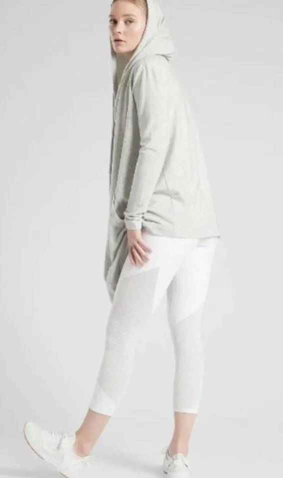 Athleta A-Line Hooded Vista Wrap Grey Jacket - Image 2