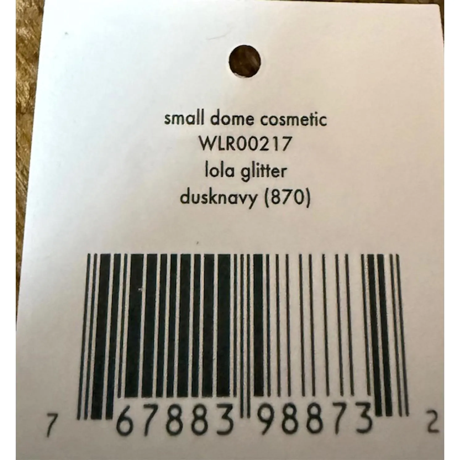 Kate Spade Lola Glitter Cosmetic Bag Dusk Navy Small Dome NWT - Image 6