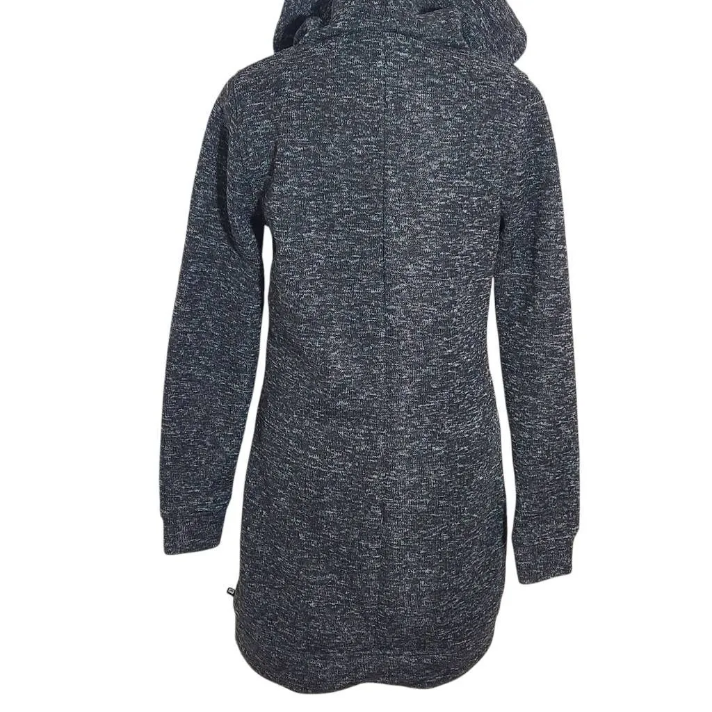 Fabletics Black Yukon Dress Size Small Black Knit Mini Dress with Hoodie - Image 2