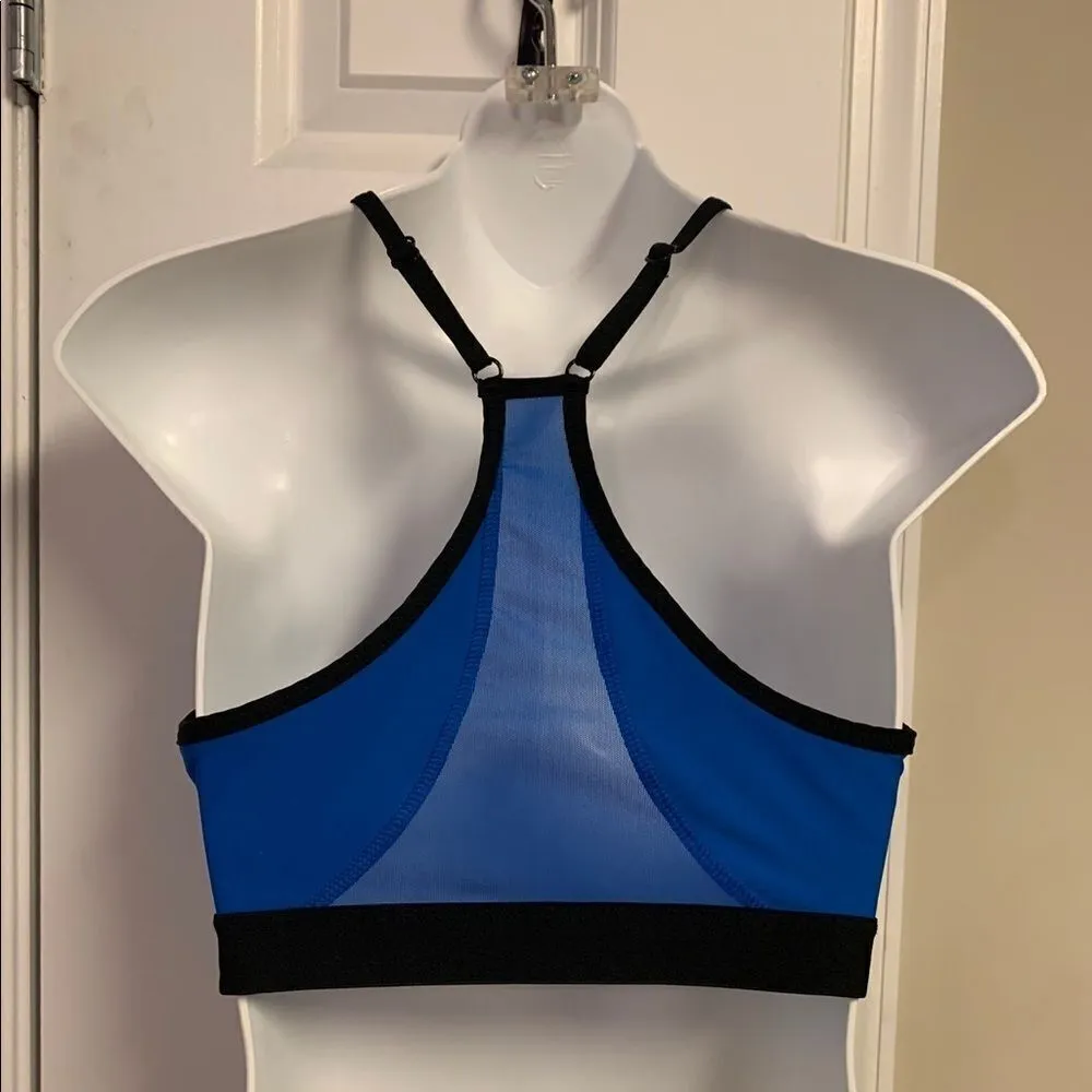 Athletic Works Sports Bra Intimates. Brigh Blue Black M 8-10 - Image 3
