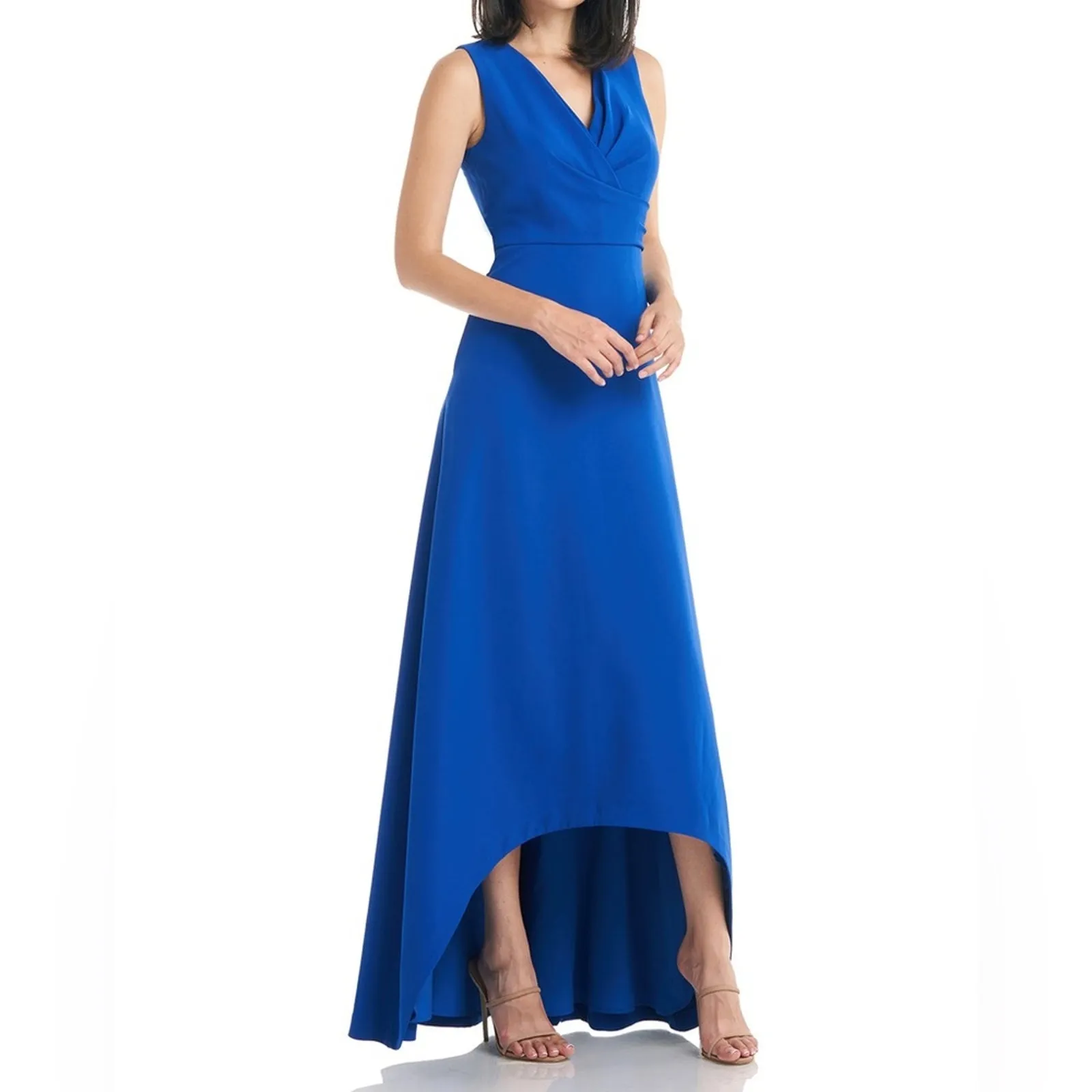 Kay Unger Melinda Hi Low Gown Sapphire Women’s Sz 2 - Image 3