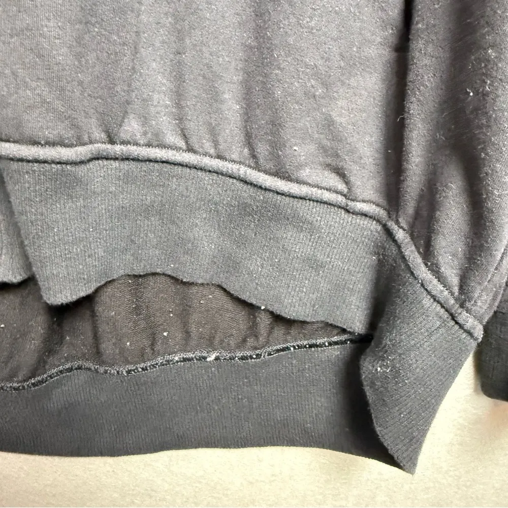 Lululemon Set Aside Zip Hoodie in Black Oversized Fit High-Low Cotton Wool L/XL - Image 3