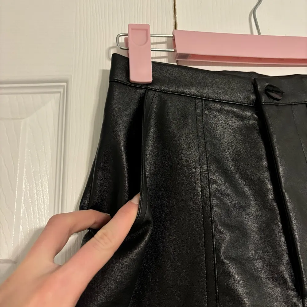 Princess Polly Black Leather Pants - Image 4