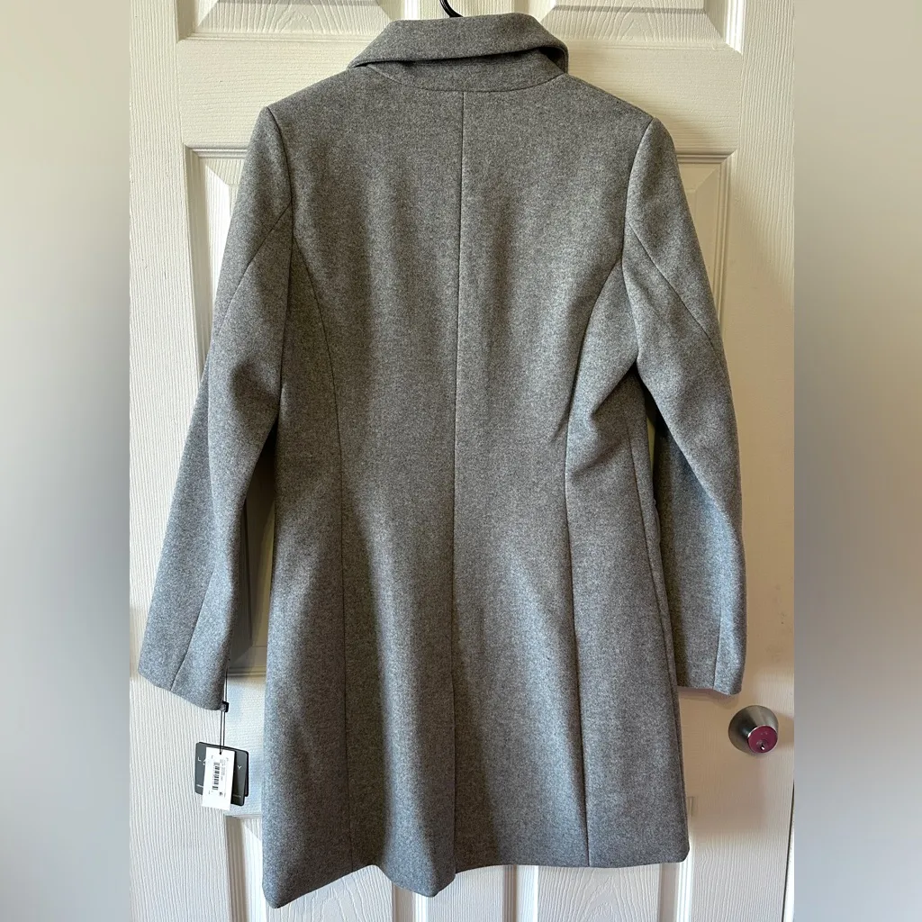Laundry by Shelli Segal Women’s Single-Breasted Walker Coat, Heather Grey, Small - Image 15