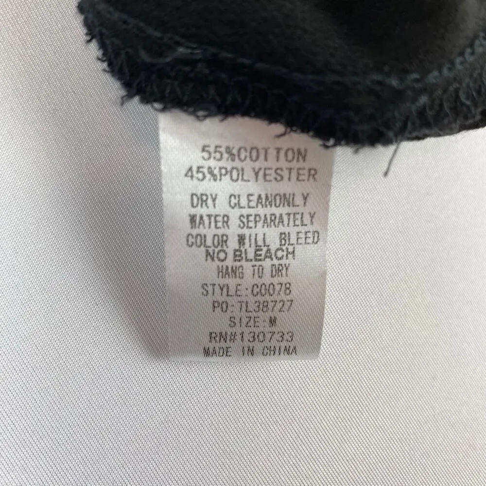 Umgee Black Colorful Floral Embroidered A-Line Tee Dress Medium - Image 9