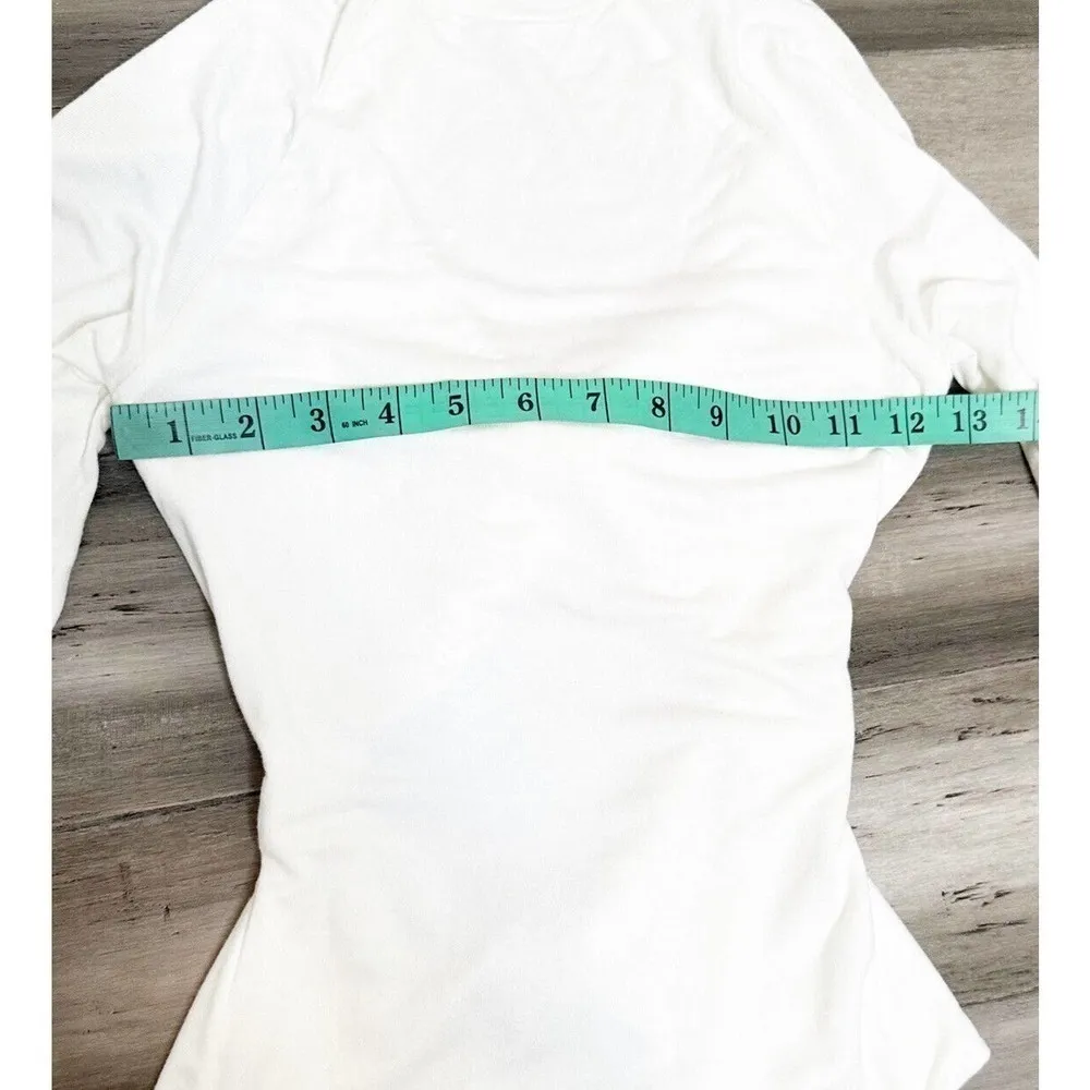 NWT ASTR The Label Prue Back Twist Bodysuit Long Sleeve Women's White Size S - Image 9