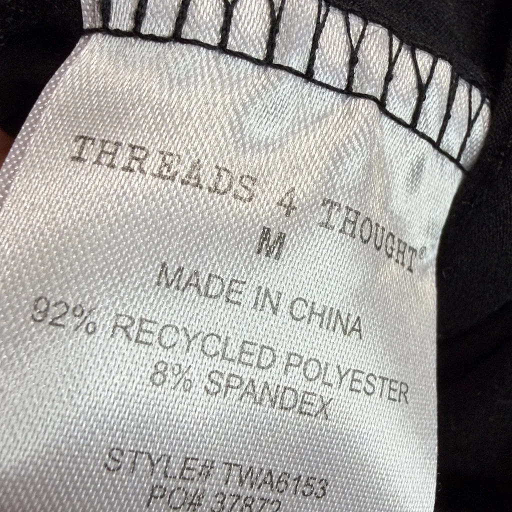 THREADS 4 THOUGHT SHIVANI LUXE JERSEY ONE-SHOULDER JUMPSUIT BLACK. SIZE M - Image 6