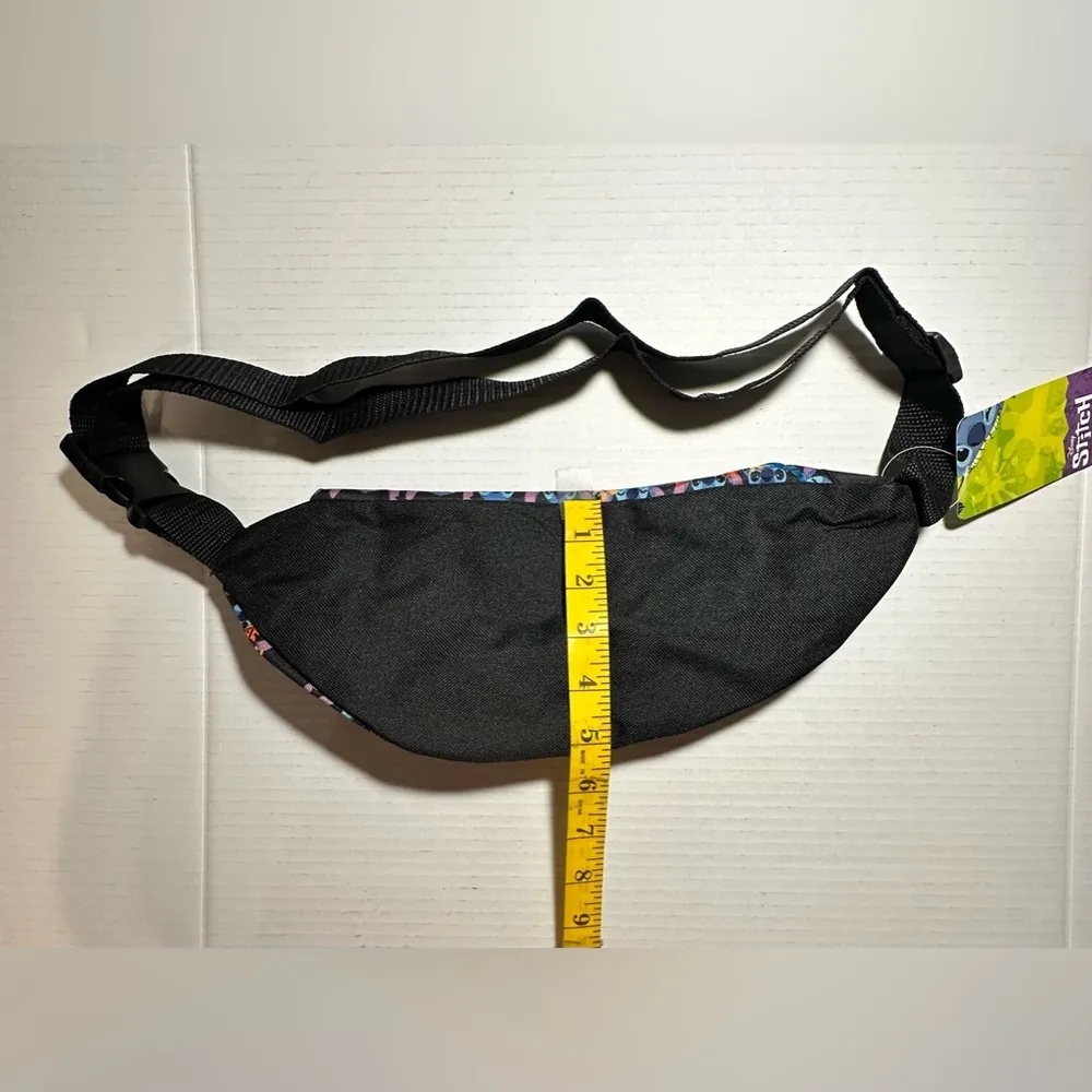 Disney Stitch Black Fanny Pack Pouch Animated Character Cute Fun Travel Walk New - Image 7