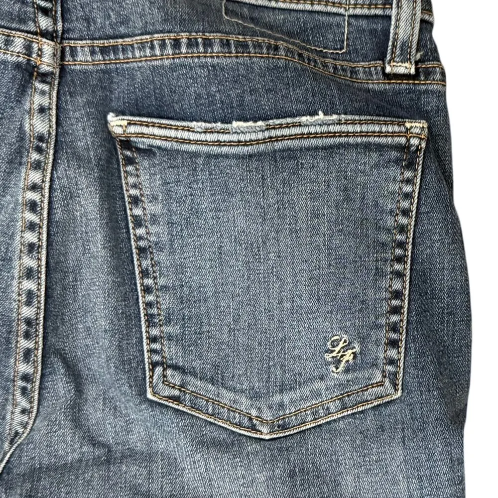 Lovers and Friends Distressed Mason Naples Raw Hem Blue Hi Rise Skinny Jeans 25 - Image 12