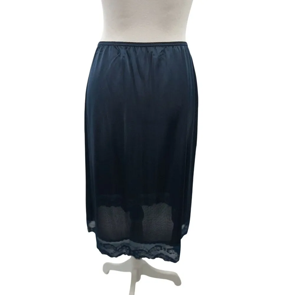 Vintage Lorraine Half Slip Womans Tall Med Used Dark Blue Size undefined - Image 4