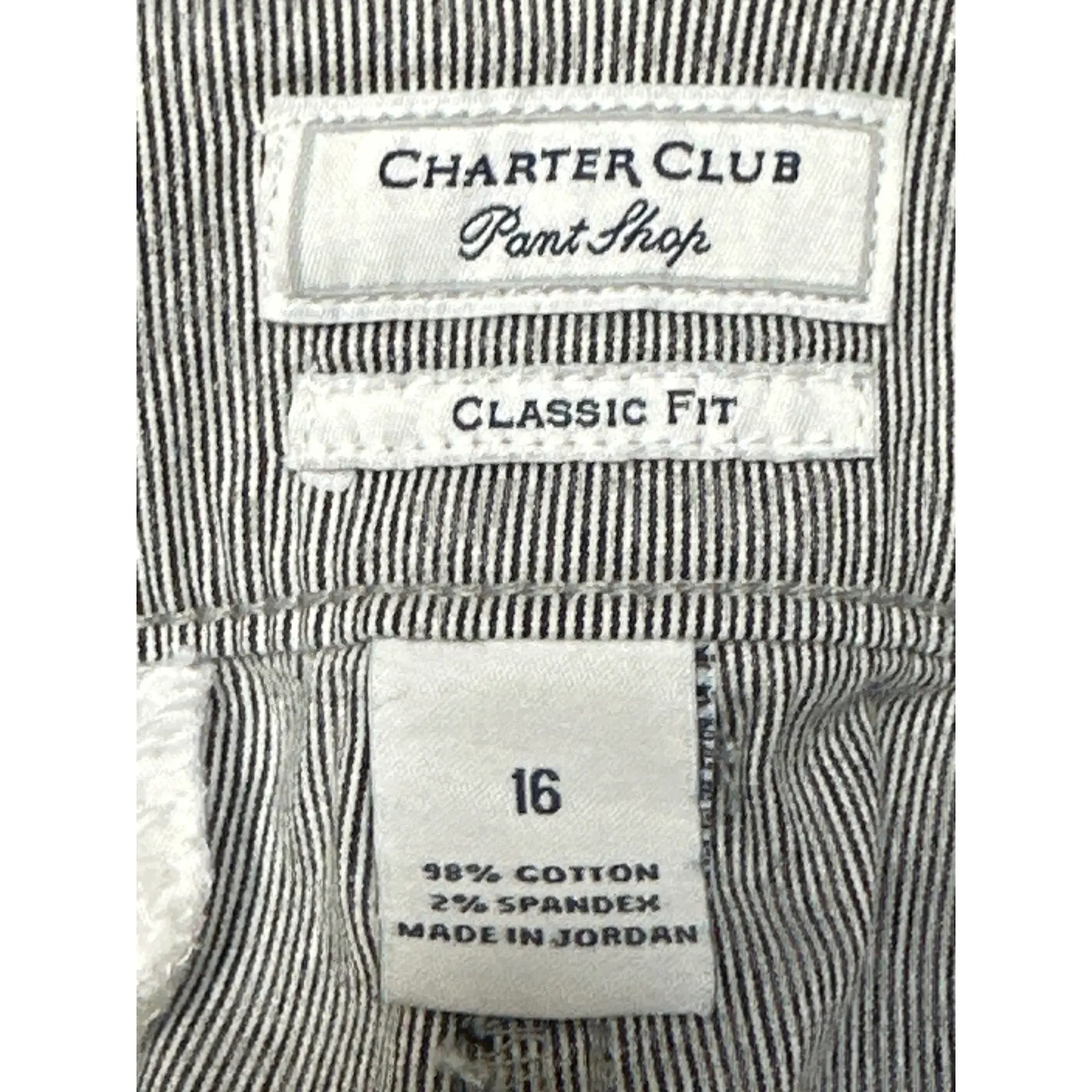 Charter Club Pant Shop Classic Fit Pinstripe Cropped Capris Women's Size 16 - Image 6